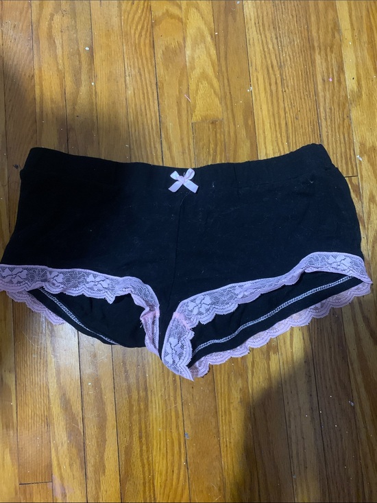 Baby Phat Other - Babyphat Black Lace-Trim Boyshorts with Pink Accent